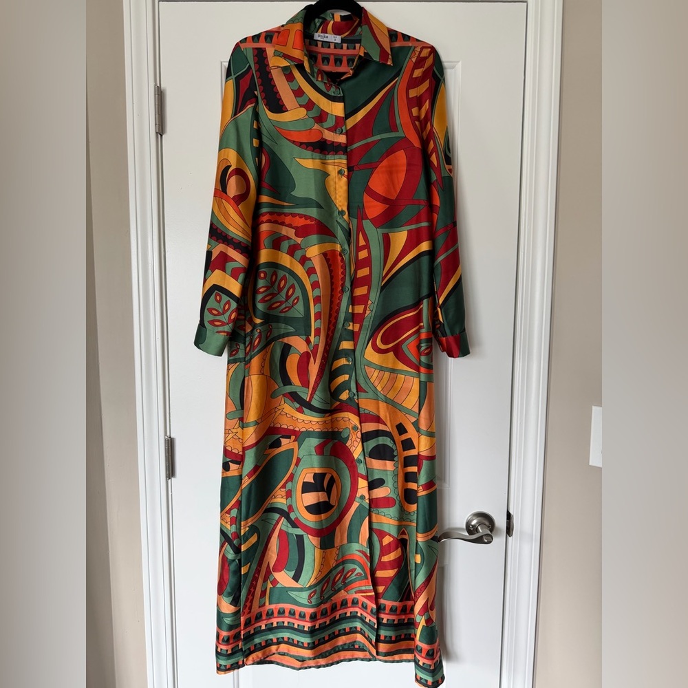 Unika multicolor shirtdress SOLD - Picture 2 of 16